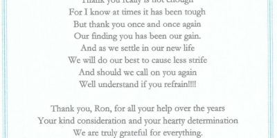 0003 For Ron at One Call testimonial